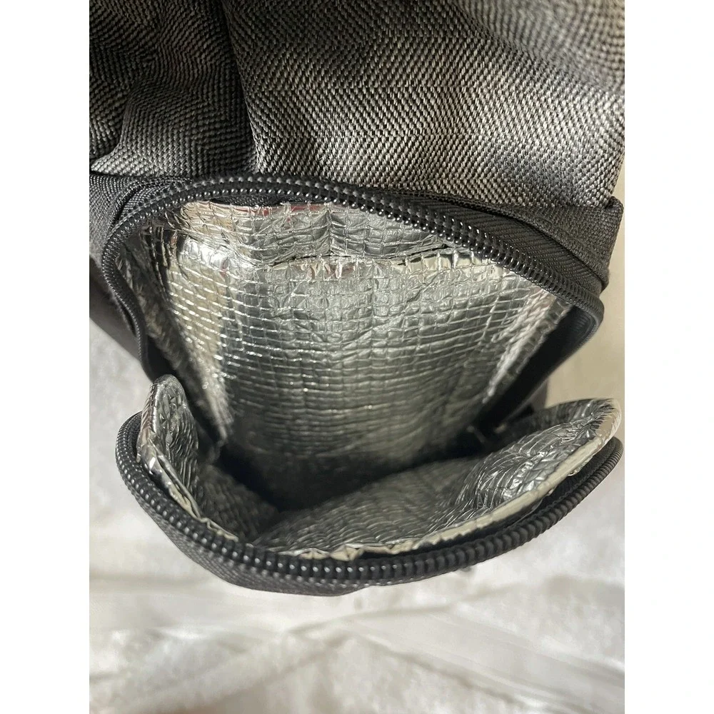 Eddie Bauer First Adventure Diaper Bag Backpack Unisex Grey Herringbone Large